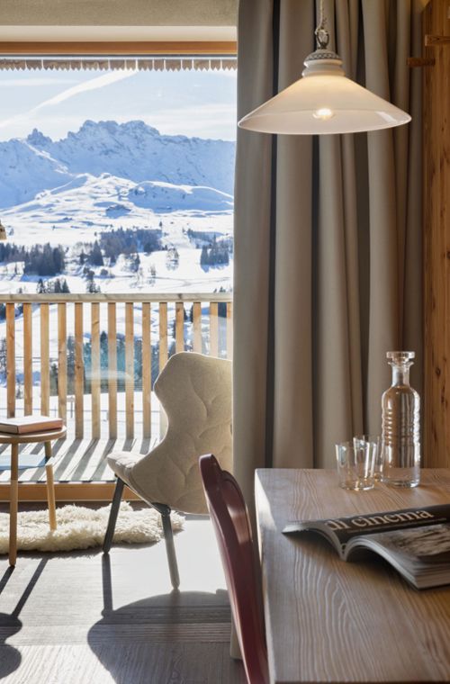 Zimmer Focus Superior mit Balkon im Winter