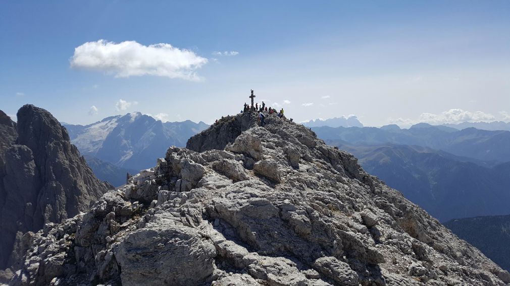 Am Gipfel des Plattkofel